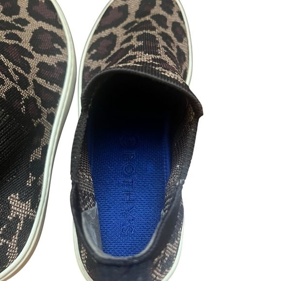 Rothy's Chelsea Women's 7.5 High Top Sneakers Wildcat Leopard Print Washable - Picture 6 of 11